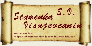 Stamenka Višnjevčanin vizit kartica